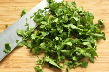 Chopped green parsley