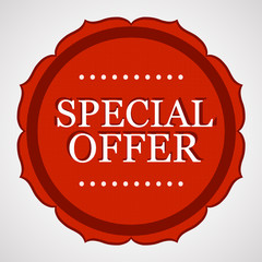 Special offer red vector sticker