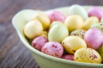 Yellow small easter eggs