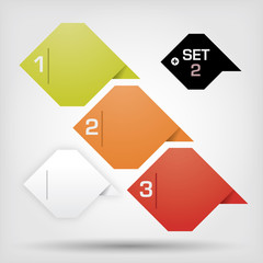 Vector option labels - progress background - product choice or v