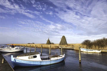 Fototapeta na wymiar Stauning port w zachodniej części Danii