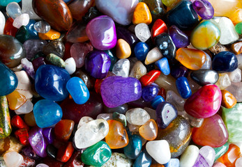 Many precious stones in the sunlight