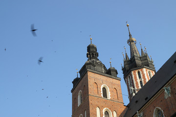 Poland, Kraków, Towers of st Mary's Church (Mariacki) © aureliano1704