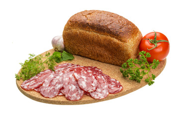 Fresh ripe salami