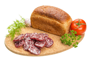 Fresh ripe salami