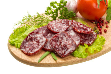 Fresh ripe salami
