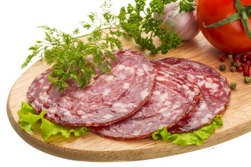Fresh ripe salami