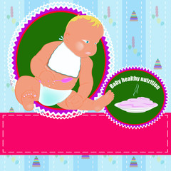 Healthy nutrition food for baby.Vector