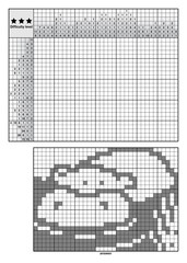 Fototapeta premium Logic puzzles, japanese crossword, nonogram for experienced
