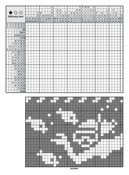 Logic puzzles, japanese crossword, nonogram for beginners