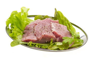 Raw pork meat
