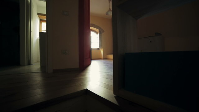 New empty house, windows open