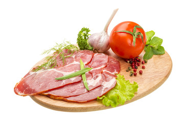 Bacon with vegetables