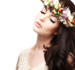 Fototapeta premium Beautiful Girl .Skincare concept. Professional Make-up.