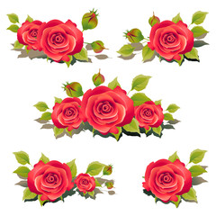 Fototapeta premium vintage roses vector