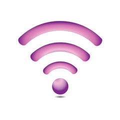 Wireless network symbol (pink)