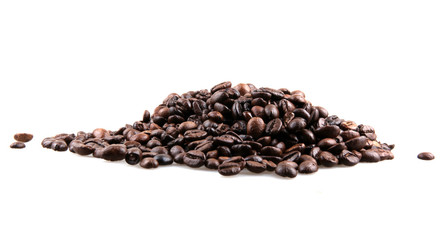 coffee beans isolated on white