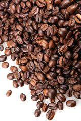 coffee beans isolated on white