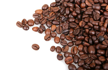 coffee beans isolated on white