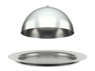 dining silver cloche platter