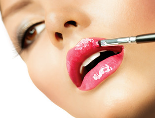 Fototapeta premium Professional Make-up. Lipgloss. Lipstick