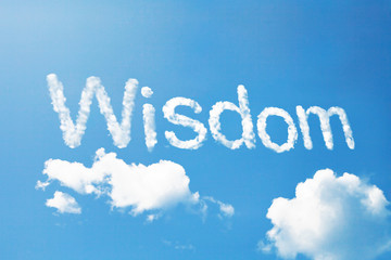Fototapeta premium wisdom a cloud message on sky