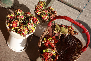 Obraz premium Flower and fruit posies