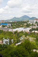 City and mountains