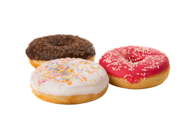 donuts with icing isolated