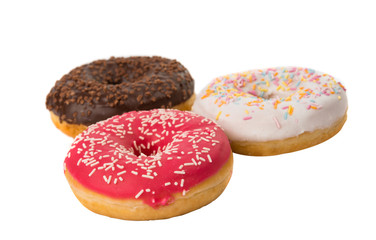 donuts with icing isolated
