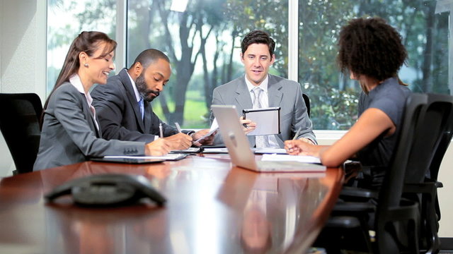 Male Female Business People Meeting Boardroom