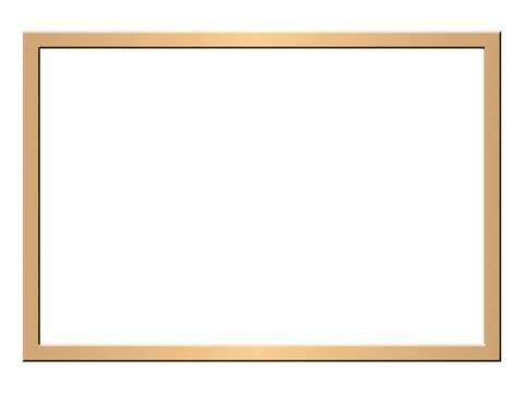 Bilderrahmen, gold, geb&uuml;rstet, schmal