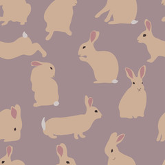 Fototapeta premium Rabbit seamless pattern