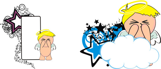 angel kid cherub cartoon copyspace