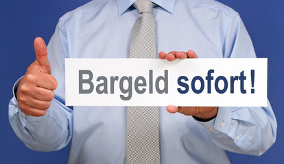 Bargeld sofort !