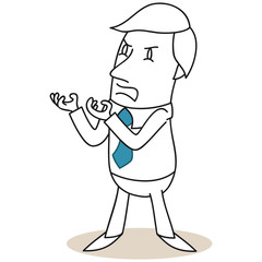 Geschäftsmann, aggressiv, wütend, verzweifelt