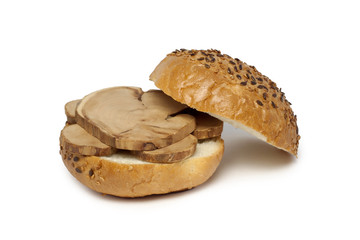Hamburger with wood