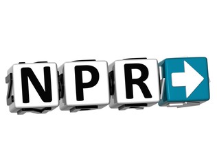 3D Nepalese Rupee Currency NPR Button Click Here Block Text