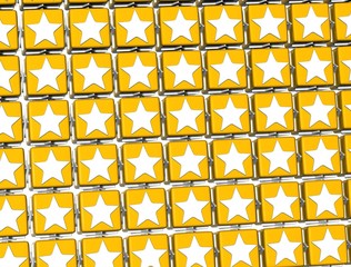 3D Yellow Stars Sign blocks