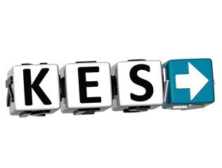 3D Kenyan Shilling Currency KES Button Click Here Block Text