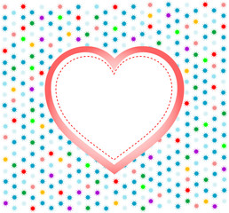 pair of valentine heart on abstract background