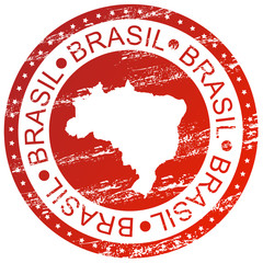 Carimbo - Brasil, com mapa
