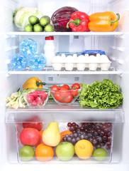 Obraz na płótnie Canvas Refrigerator full of food