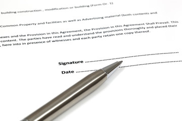 Signing the contract