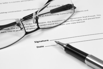 Signing the contract