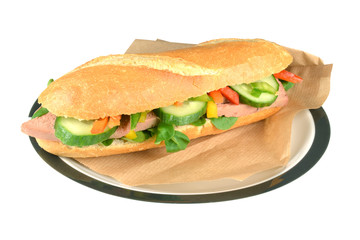 Luxury pistolet roll roompate on a white background.