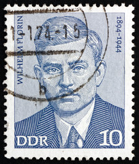 Postage stamp GDR 1974 Wilhelm Florin, Politician