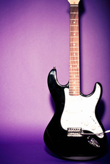 Retro purple guitar