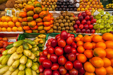 Exotic Fruits in a Market
