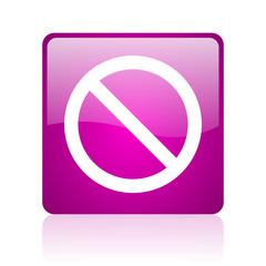 access denied violet square web glossy icon